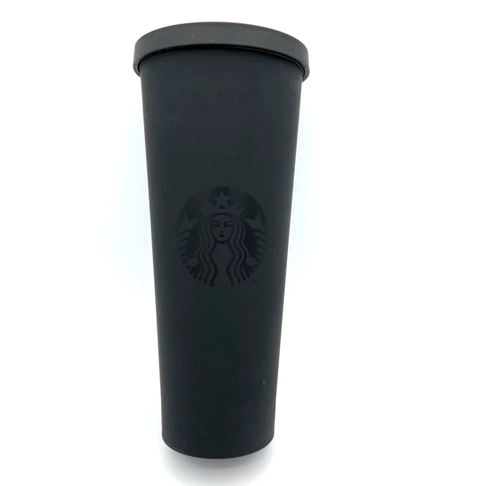 Starbucks 2015 Soft Touch Matte Black Venti Tumbler Cold Cup Acrylic Collectible